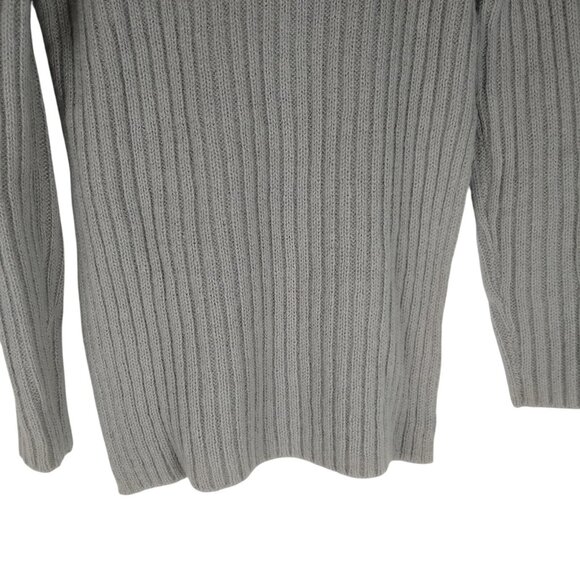 Kookai Womens Grey Ribbed Wool Sweater Size Small Chunky Warm Cozy - Picture 6 of 9